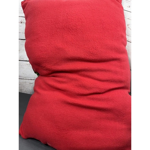 Vtg Handmade Home Decor Accent Pillow 32x22” Elvis Christmas Theme Print Fabric - Picture 5 of 5